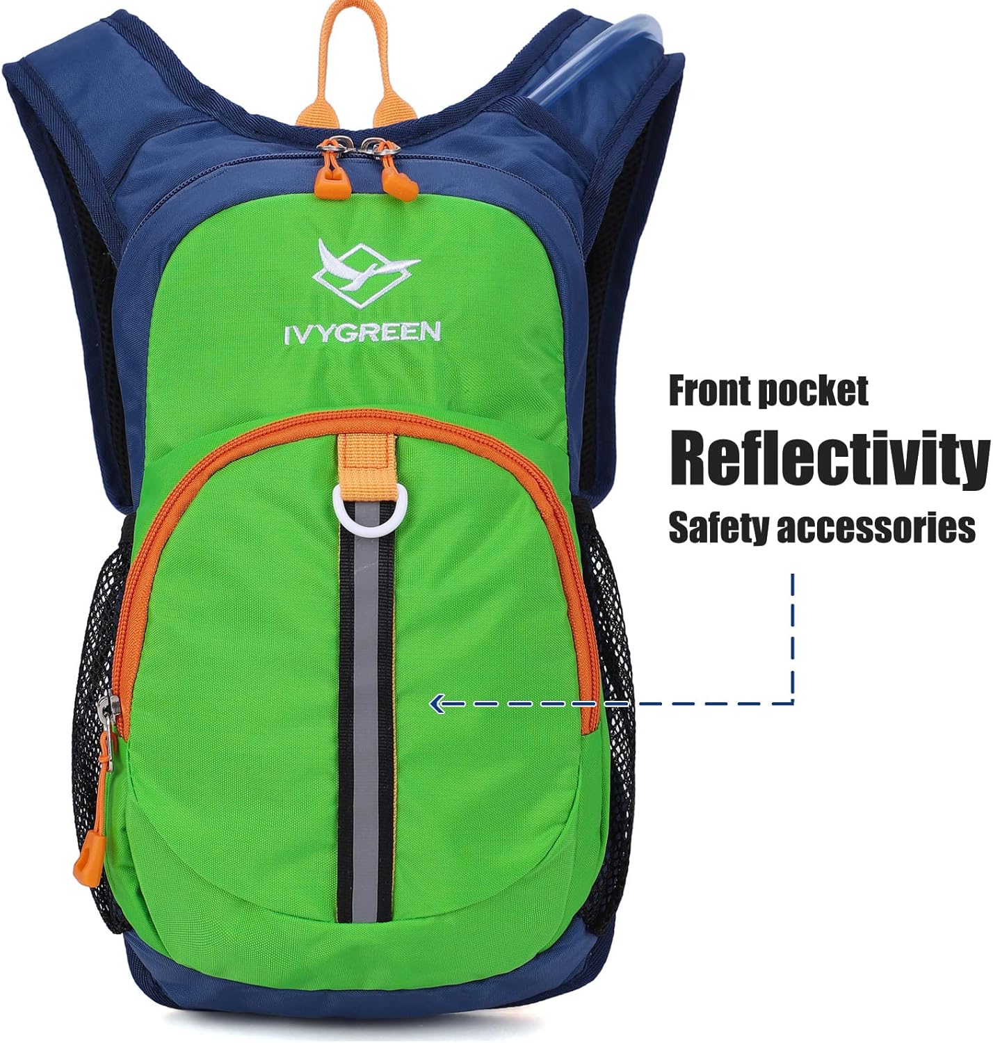 Ivygreen Kids Hydration Backpack, Hiking Backpack for Boys or Girls with 1.5L Water Bladder