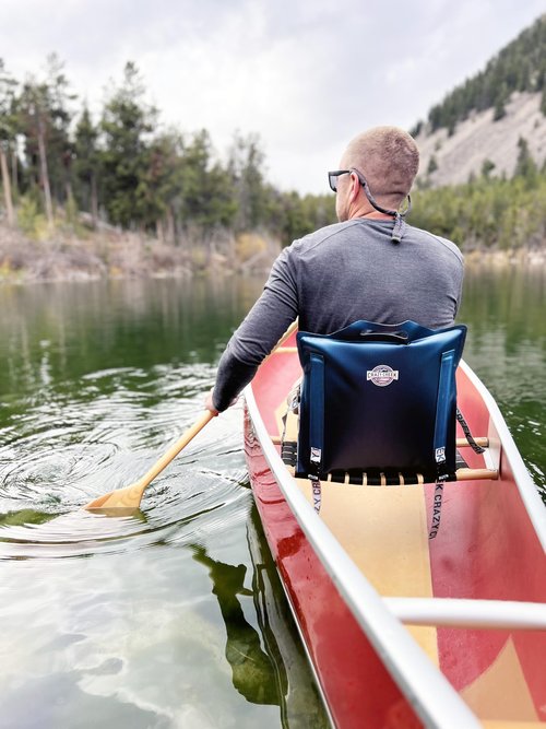 Crazy Creek Canoe Chair IV for Kayaking, Fishing, Camping & More, Detachable for Off The Boat Use, 250 LBS Weight Capacity, Adjustable Straps, Water-Resistant, Forest Green (Forest Green)