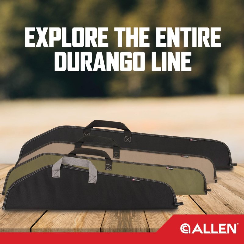 Allen Company Durango 52" Soft Gun Case - Rifle Shotgun Bag with Foam Padding for Hunting Range Transport - Durable Black Firearm Storage Case