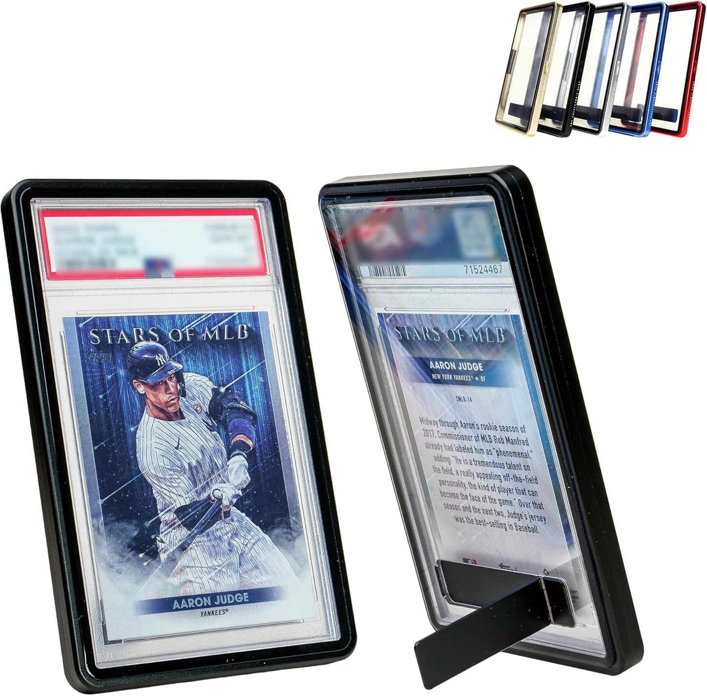 2-in-1 Magnetic Metal Slab Bumper Case for PSA/CGC Slabs with Built-in Stand (Protect + Display) - Soft Gold | Slab Case for PSA | Graded Card Display | Slab Mags for PSA/CGC- Soft Gold