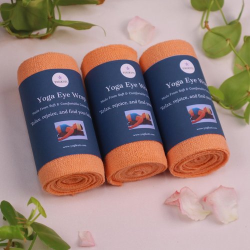 Yogikuti Yoga Eye Wrap Set of Three, Yoga Eye Pillow, Cotton Eye Pillows for Sleeping & Meditation, Soothing Eye Masks for Headache Relief & Best Relaxation Gift