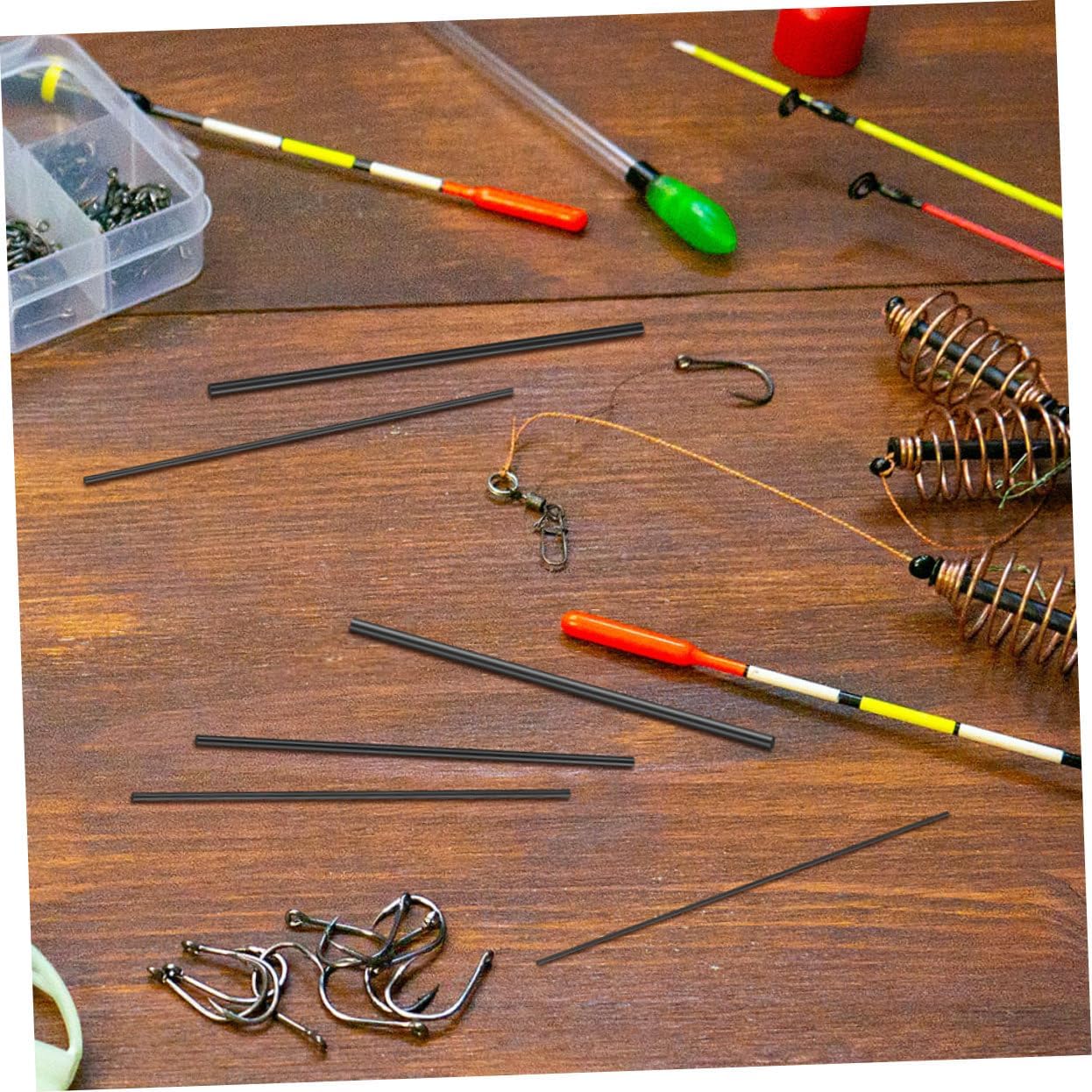 HANABASS Carbon Fiber Rod Repair Kit 12pcs Fishing Rod Tips Replacement Parts for Fly Fishing Stick Freshwater Saltwater Supplies