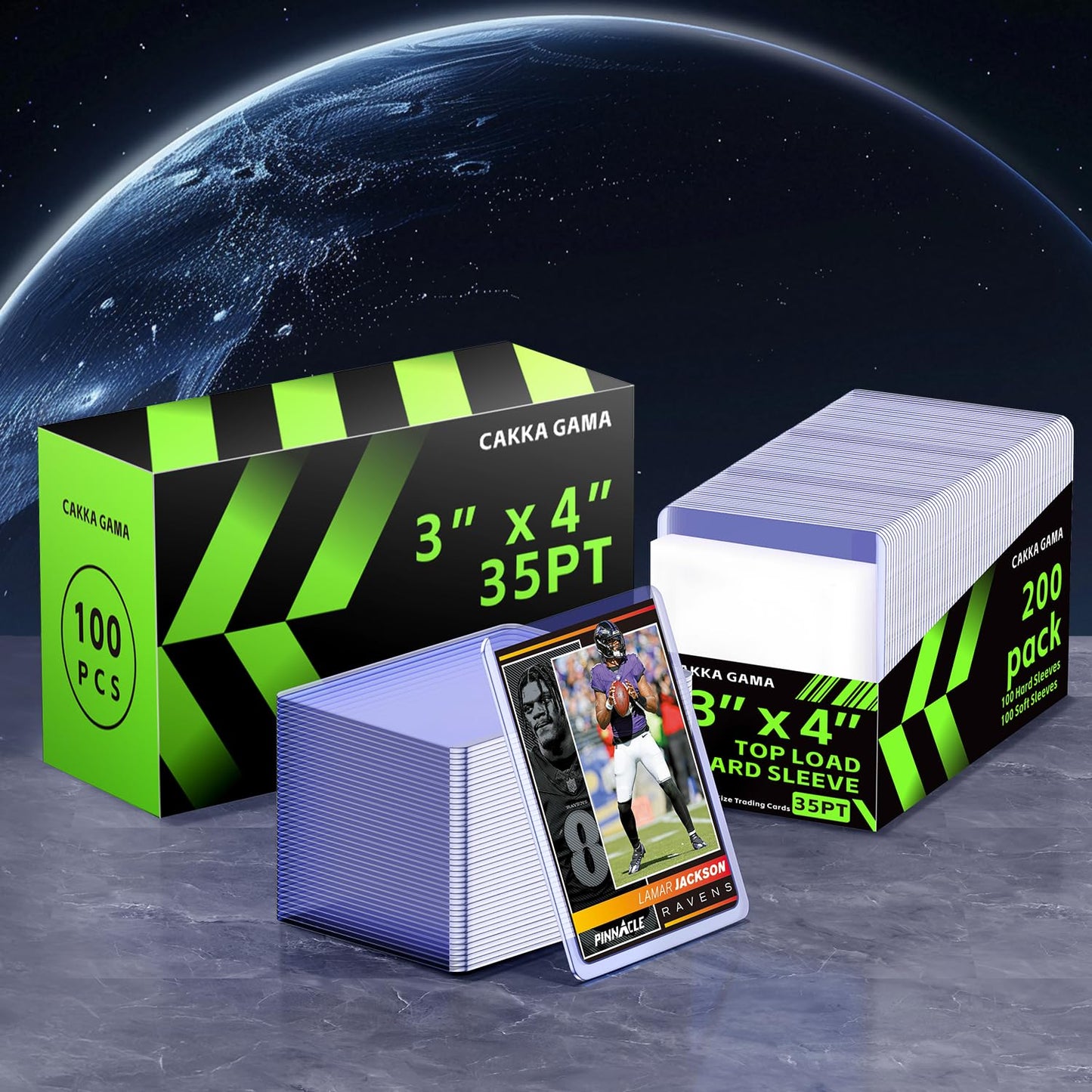 100 PCS Top Loaders for Cards, Hard Plastic Card Sleeves Toploaders, Baseball Trading Card Holder Protectors (100 Toploaders)
