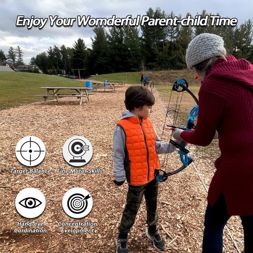 Lanneret Compound Bow and Archery Sets - Right Hand Archery Compound Bows 15-29 lbs Draw Weight Adjustable for Youth and Beginners,Hunting Bow Kit for Beginner