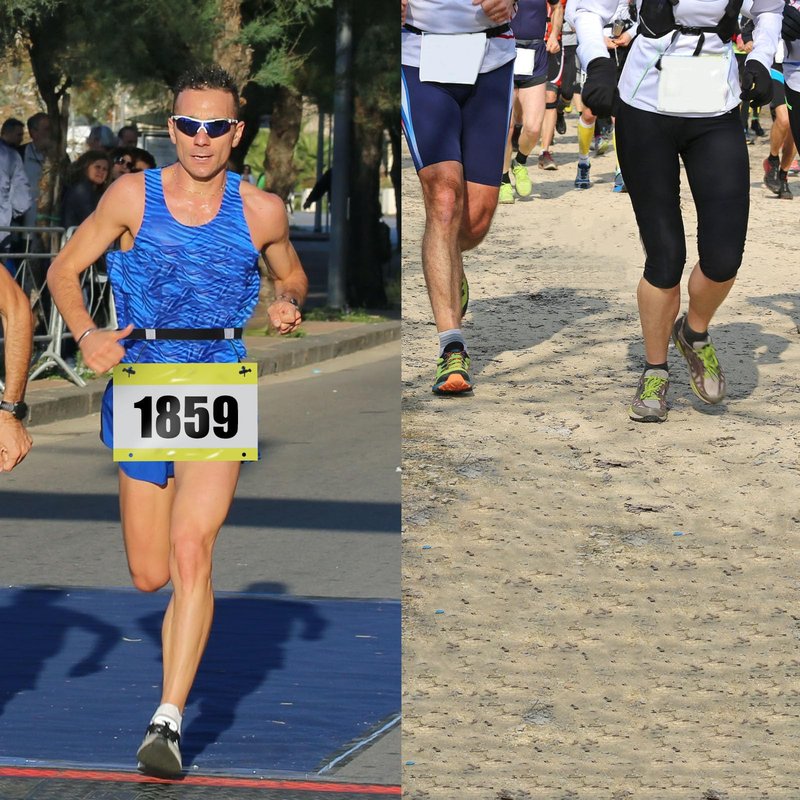 GDFYMI 2Pcs Race Number Belt Race Bib Belts with 6 Energy Gel Loops for Marathon Triathalon Running No Safety Pins Required (Black/Blue)