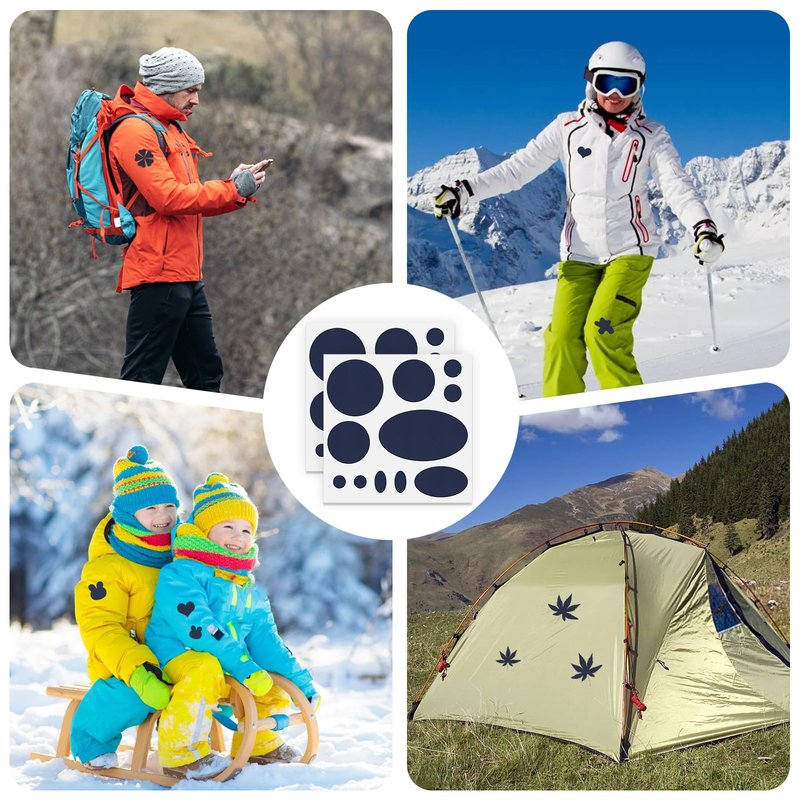 Down Jacket Patches Nylon Repair Tape Self-Adhesive Repair Patch| Pre-Cut, Waterproof Tear-Resistant Nylon Fabric Patches Down Jacket Repair Patches to Fix Holes in Clothing, Sleeping Bags (Darkblue)