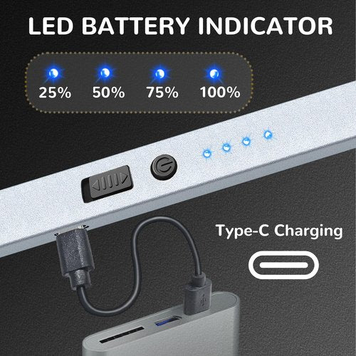 3 Pack Electric Candle Lighter USB Rechargeable Lighters Windproof Plasma Arc Lighters Flameless Type C Long Lighter with Safety Switch for Candle BBQ Camping Birthday Fireworks