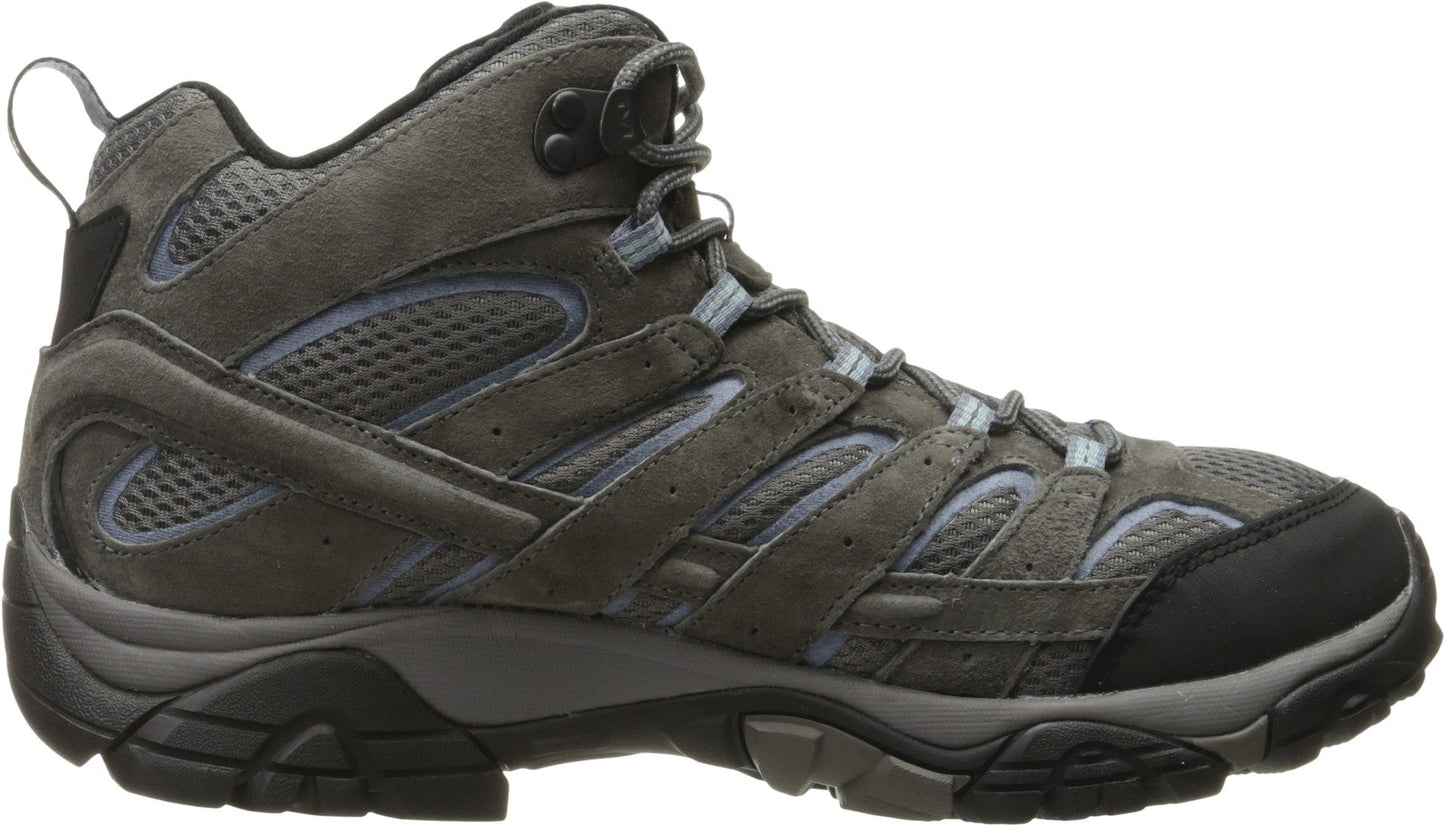 Merrell Women's Moab 2 Mid Waterproof Hiking Boot, Granite, 8 M US