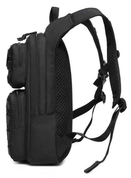 wotony Hydration Backpack with Water Bladder for Hiking Tactical Hydration Pack for Men Women Molle Water Backpack for Hiking (Black, 2L-Bladder)