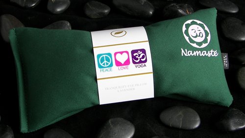Happy Wraps Yoga Eye Pillows - Unscented Eye Pillows - Namaste Hot Cold for Stress, Meditation, Spa, Relaxation Gifts - Made in USA Set of 4 - Green