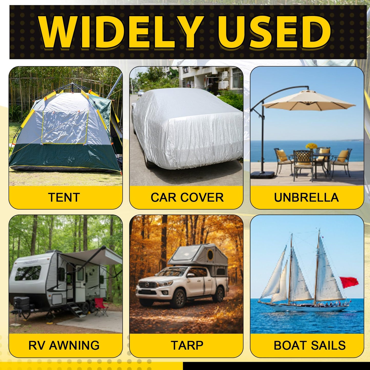 ForraFun Rv Awning Repair Tape 5'' x 32.8FT Heavy Duty Waterproof Tent Repair Tape for Tarp, Parasol, Canopy, Car and Boat Covers, Patch Kit Outdoor UV Proof, Black