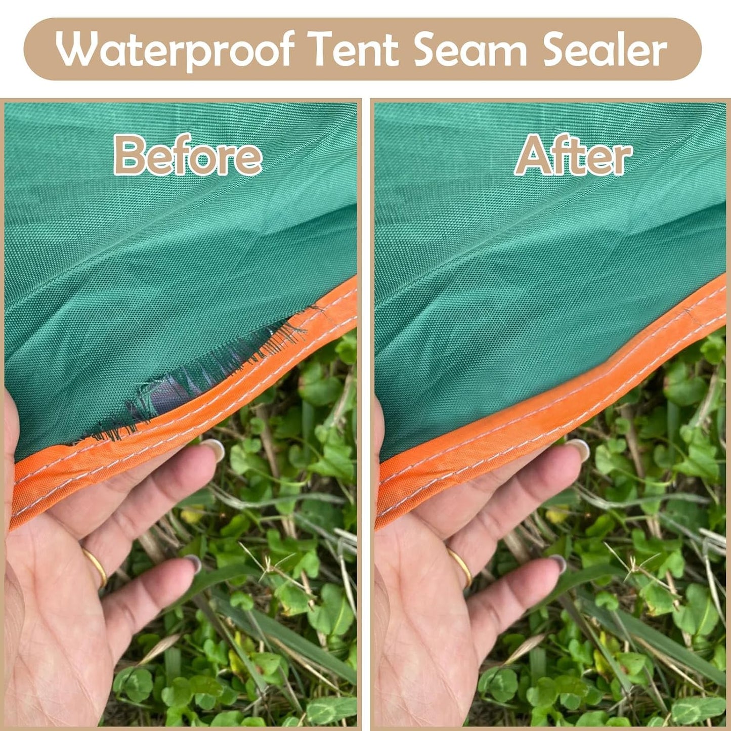 120ml Tent Seam Sealer, Repair Damaged/Seam Sealer Tent Fabric, Restore The Waterproof Barrier, for Camping/Hiking/Outdoor Gear - Clear