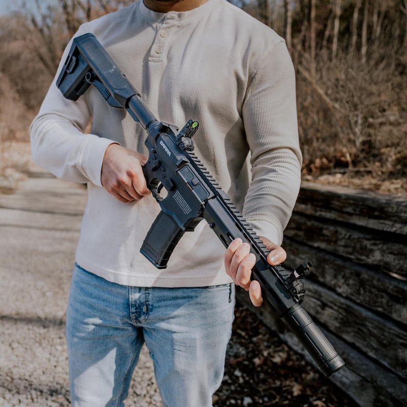 Barra Airguns 400e Gen 2 Polymer Full Auto Battery-Powered BB Gun Kit, Includes LiPo Battery and Charger, Fully Automatic Electric BB Rifle - 430 to 440 FPS