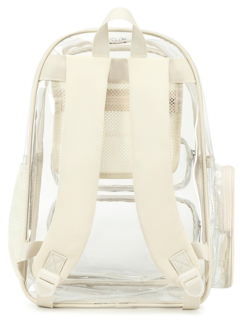 BTOOP Clear Backpack Heavy Duty Transparent Backpack 17" See Through Bookbag for College Work Festival Security with Padded Strap Large Capacity