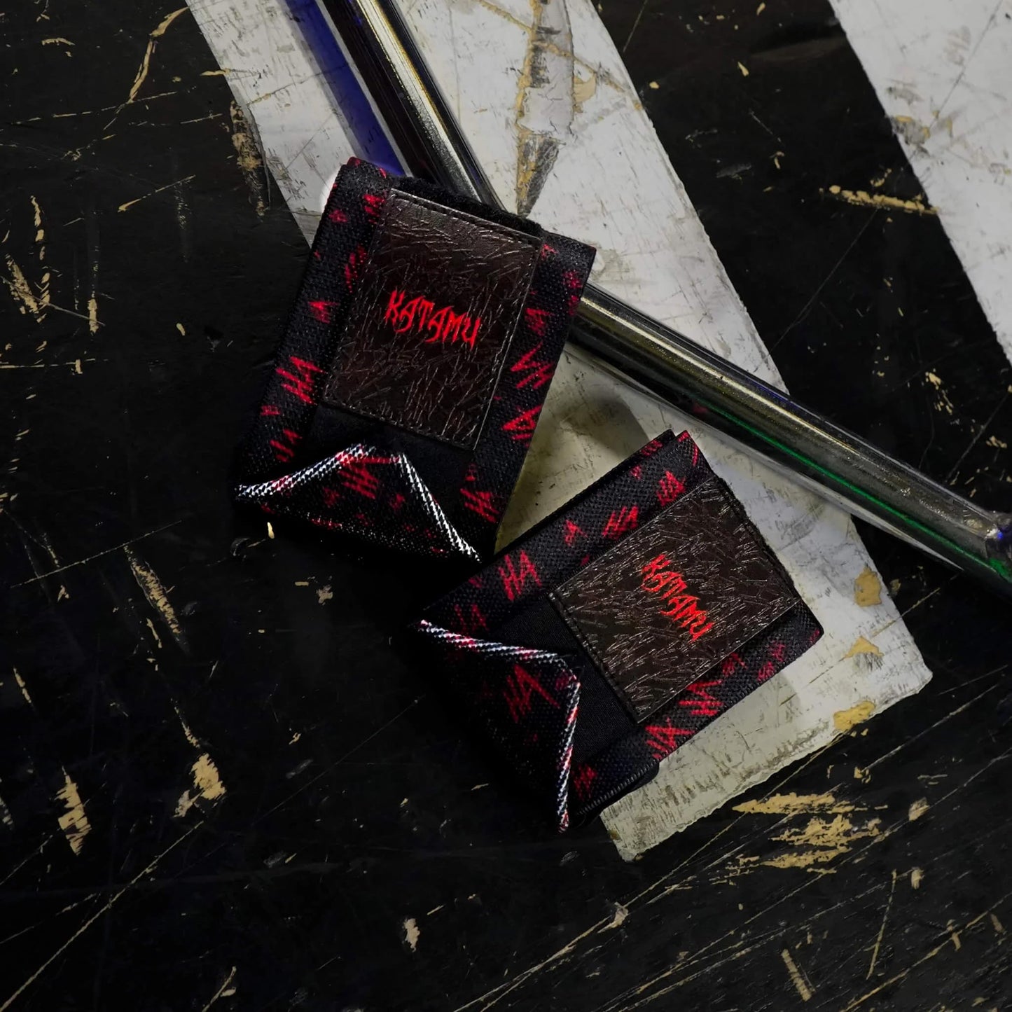 Katamu | Premium Wrist Straps | Wrist Support for Weighlifting, Powerlifting and Bodybuilding (Joker - Why So Serious Large)