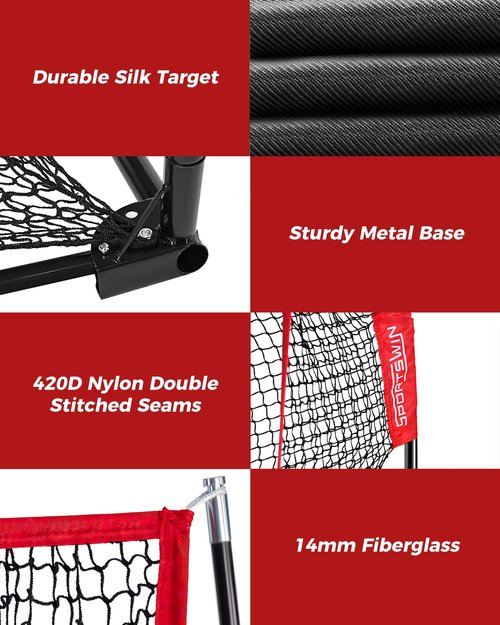 10x7ft Heavy Duty Golf Practice Net with Mat, Target Cloth, 8 Tees, 6 Balls, Carry Bag, Golf Training Net for Backyard Driving Chipping Indoor Outdoor