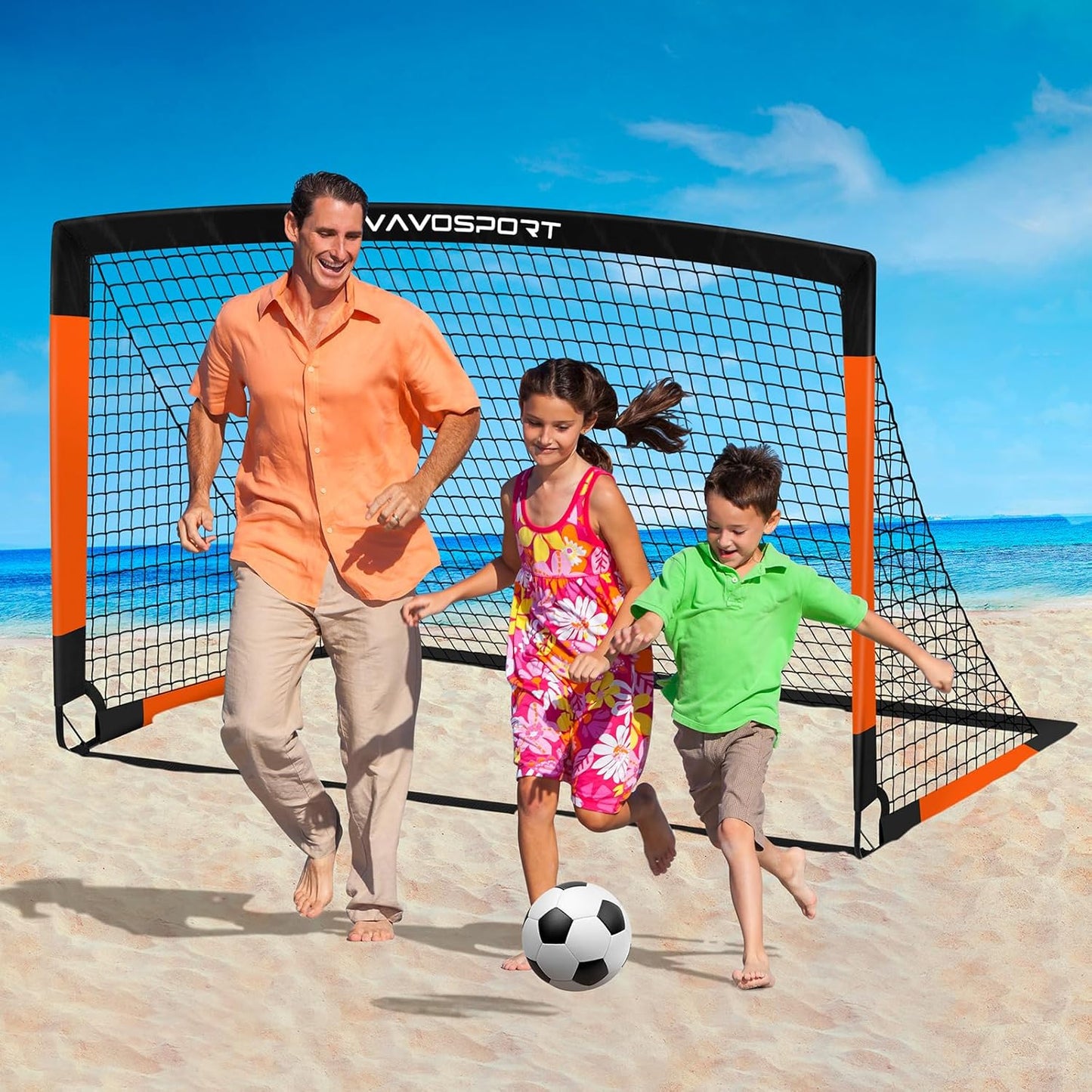 Kids Soccer Goals for Backyard Set, 2 of 4x3 / 6x4 ft Portable Soccer Goal Nets, Pop Up Mini Toddler Soccer Net Training Equipment & Ball, Cones for Ages 3-14, Outdoor Games Gifts for Youth