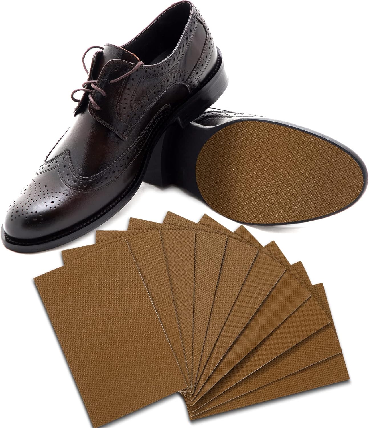 10 Pcs Non-Slip Shoe Pads for Bottom of Shoes Anti-Slip Grips Adhesive Grip Pads Sole Protector 3.1 x 5.1 Inches for Heels Trainers Treads Boots