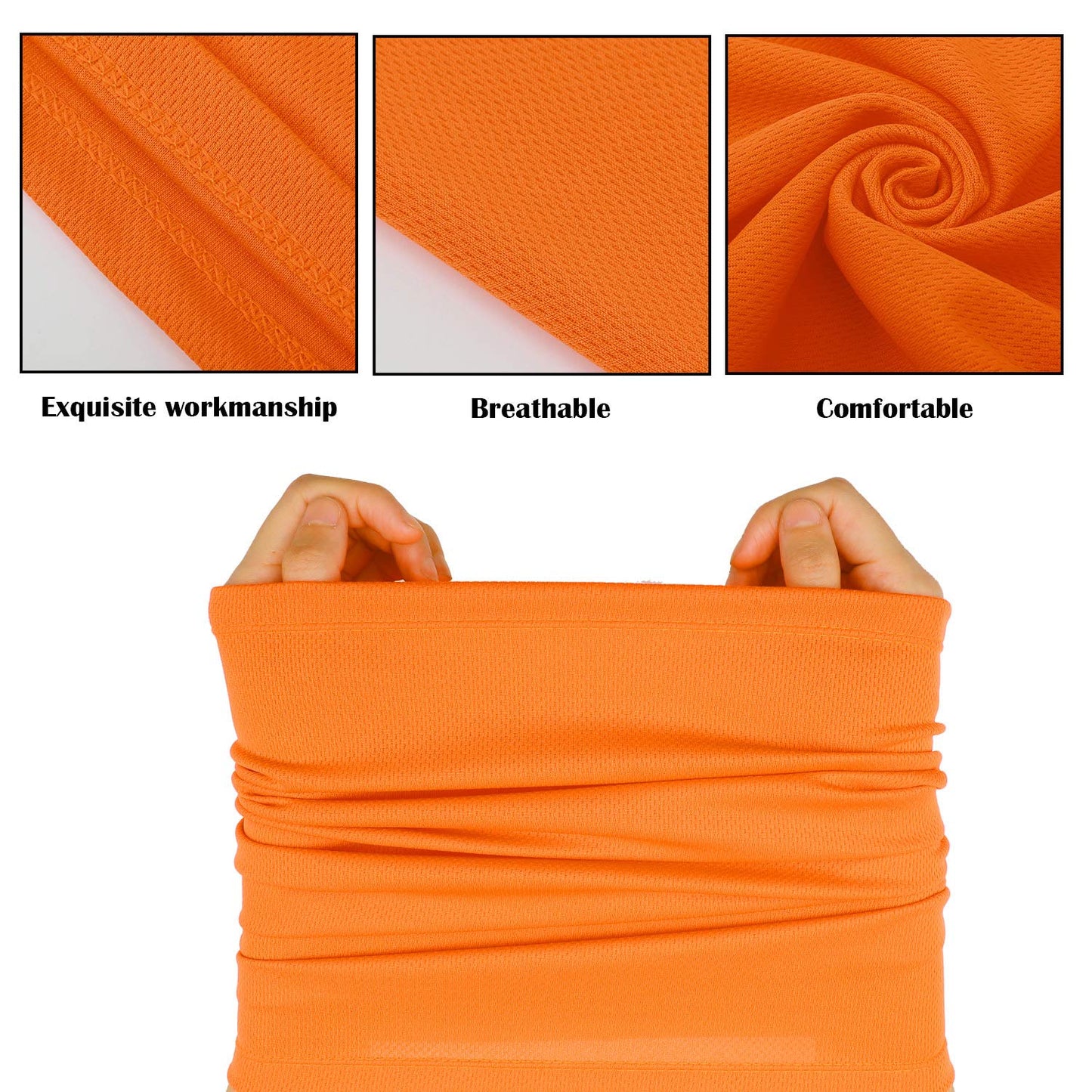 Geyoga 6 Pieces Summer UV Protection Cooling Neck Gaiter Face Clothing Neck Gaiter Mask Scarf Sunscreen Breathable Bandana(Delicate Colors)