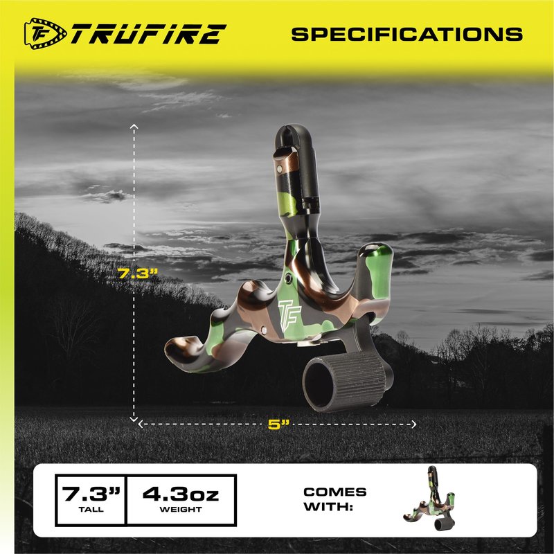 Tru-Fire Edge 4-Finger Aluminum Hand Held Camo Archery Bow Release