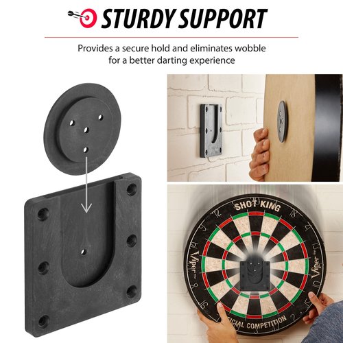 Viper QuickFit Dartboard Mounting Bracket with Viper Pro Line Oche Tape,Black