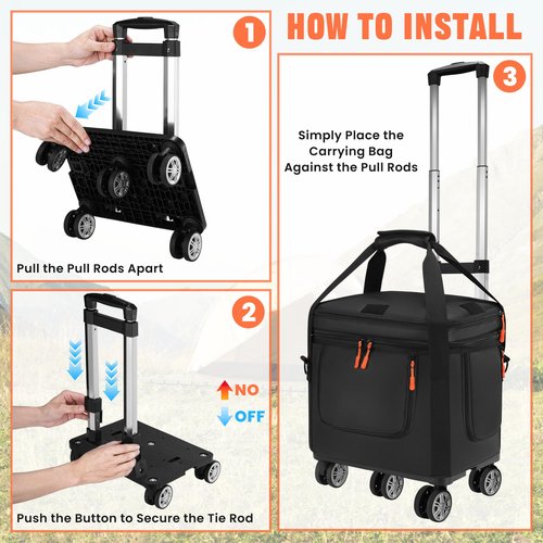 Carrying Case with Wheels Compatible with Jackery Explorer 1000 V2, Portable Power Station Travel Bag Padded for Explorer 1000 V2 with Detachable Trolley, Multi-pocket & Adjustable Shoulder Strap