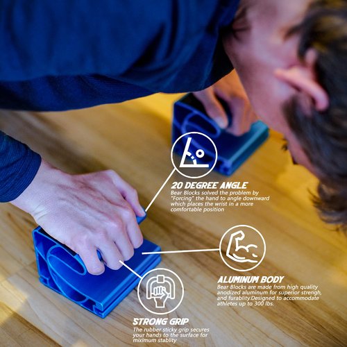 Portable Pushup Bars - Perfect Push Up Handles for Home Gym - Best Calisthenics Handles - Gym Gifts for Men - Non-Slip Home Workout Equipment - At Home Gym Equipment - Traveling Fitness Equipment