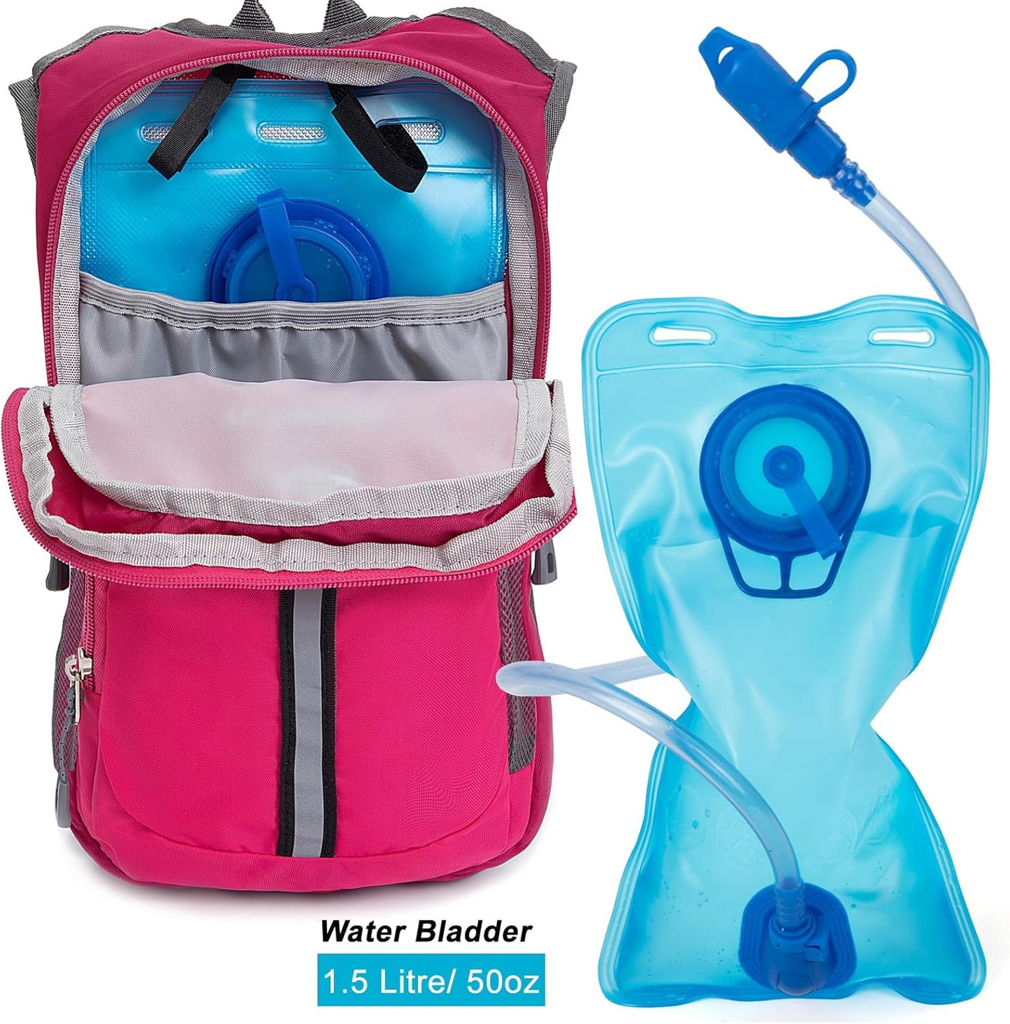 Ivygreen Kids Hydration Backpack, Hiking Backpack for Boys or Girls with 1.5L Water Bladder