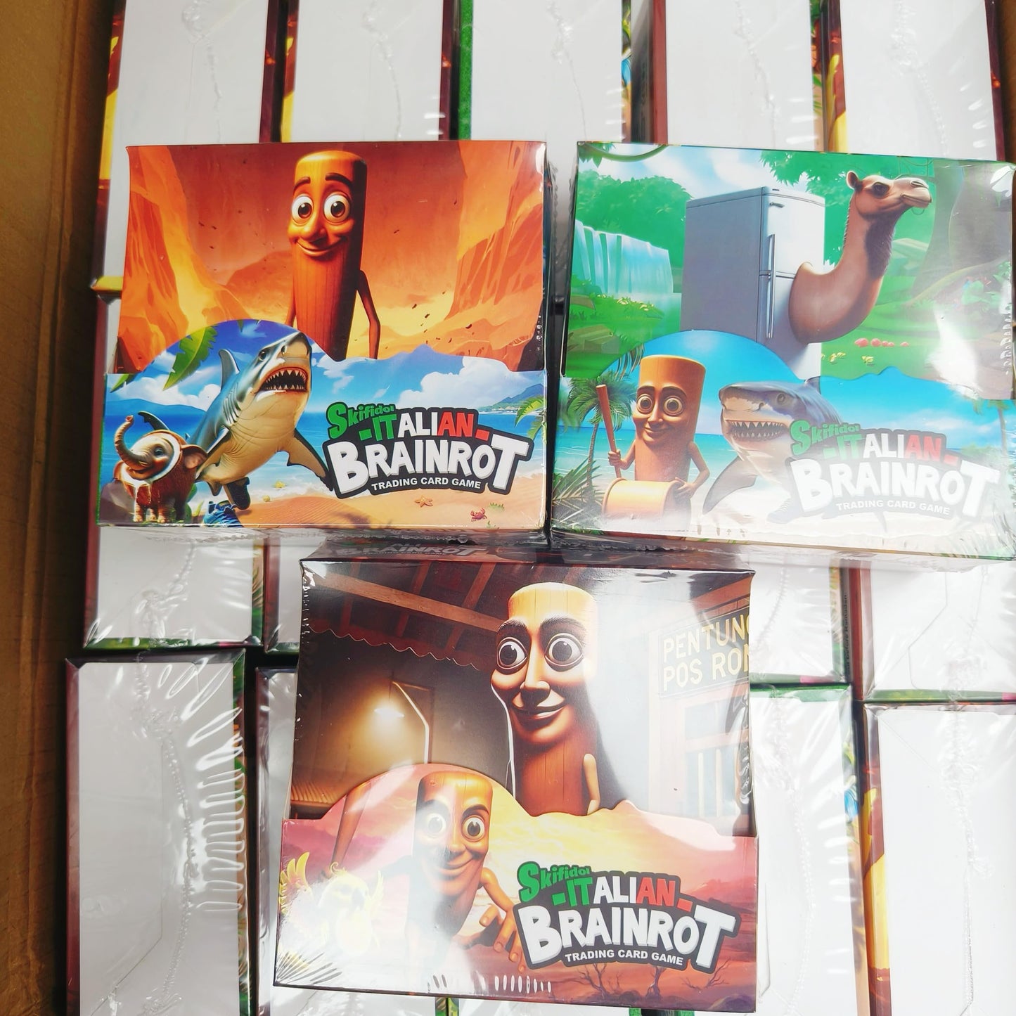 288Pc Official Italian Brainrot Rot Cards Collection, Tralalero Tralala and Tung Tung Tung Sahur,Gold Card Flash Card Collection, Rare (48Pc Blindbag)