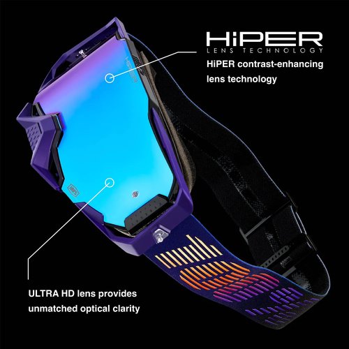 100% ARMEGA Premium Protective Sport Goggles with Ultra HD Lens & Nose Guard (CW2 - Mirror Red Lens)