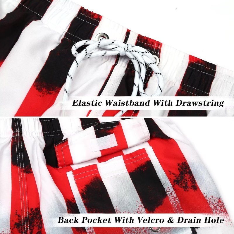 ELETOP Men's Swim Trunks Quick Dry Bathing Suit Swimming Board Shorts Mesh Lining Beach Swimwear American Flag L