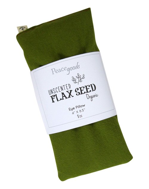 Unscented Flax Organic Eye Pillow -Soft Cotton 4 x 8.5 - choose from a rainbow of soothing colors - periwinkle blue purple