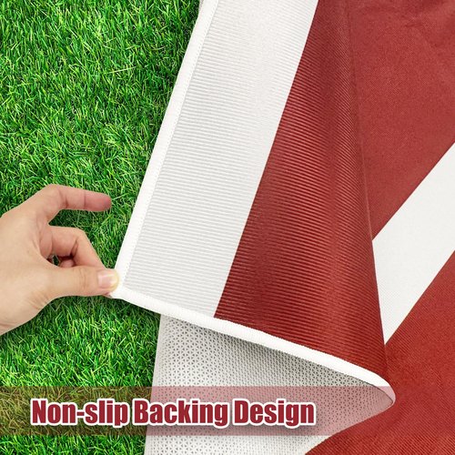 6 x 4 ft Baseball Softball Hitting Mat with Non-Slip Rubber Backing High-Visibility Printed Stripes Cushioned Surface Durable Indoor/Outdoor Batting Mat Portable Batting Stance Practice Mat