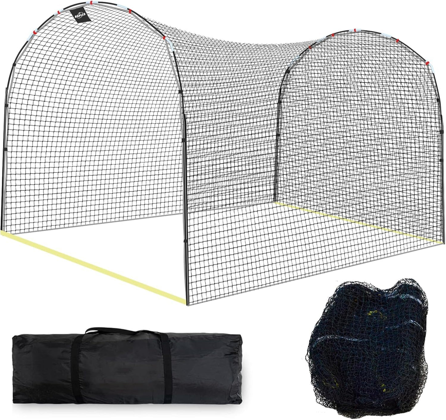 Kapler Baseball Batting Cage, 13ft x 10ft x 8ft Softball Batting Net Cage Backyard Training, with High Strength Steel Frame and Net, Great Outdoor Baseball Softball Training Cage Equipment