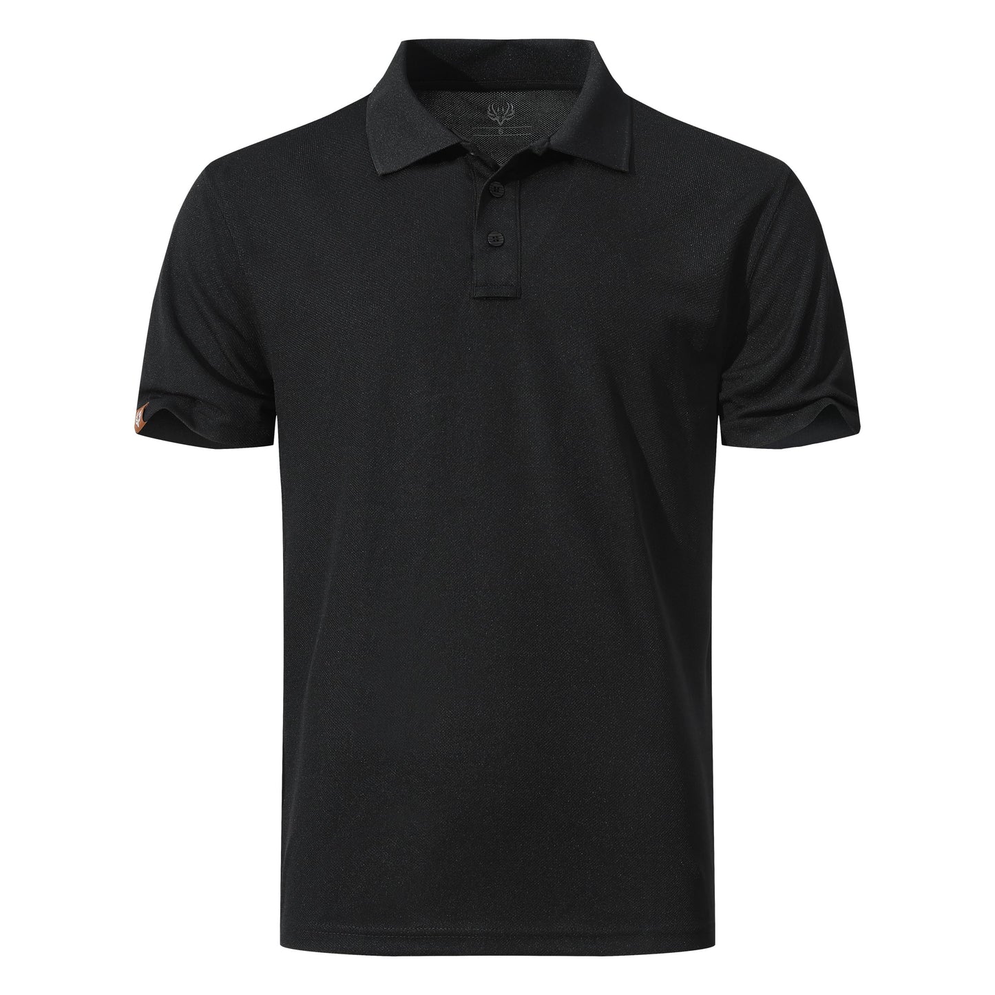 KAOKLRNI Men's Quick-Dry Active Polo Shirts Short Sleeve Performance for Golf Tennis Daily Casual Collared T-Shirt Black