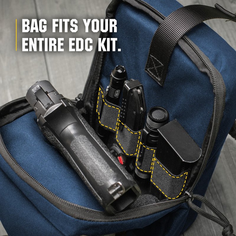 M-Tac CCW Sling Bag for Men & Women - EDC Shoulder Bag Tactical - Crossbody Concealed Carry Bag - Mens Chest Pack (Blue Loop Panel)
