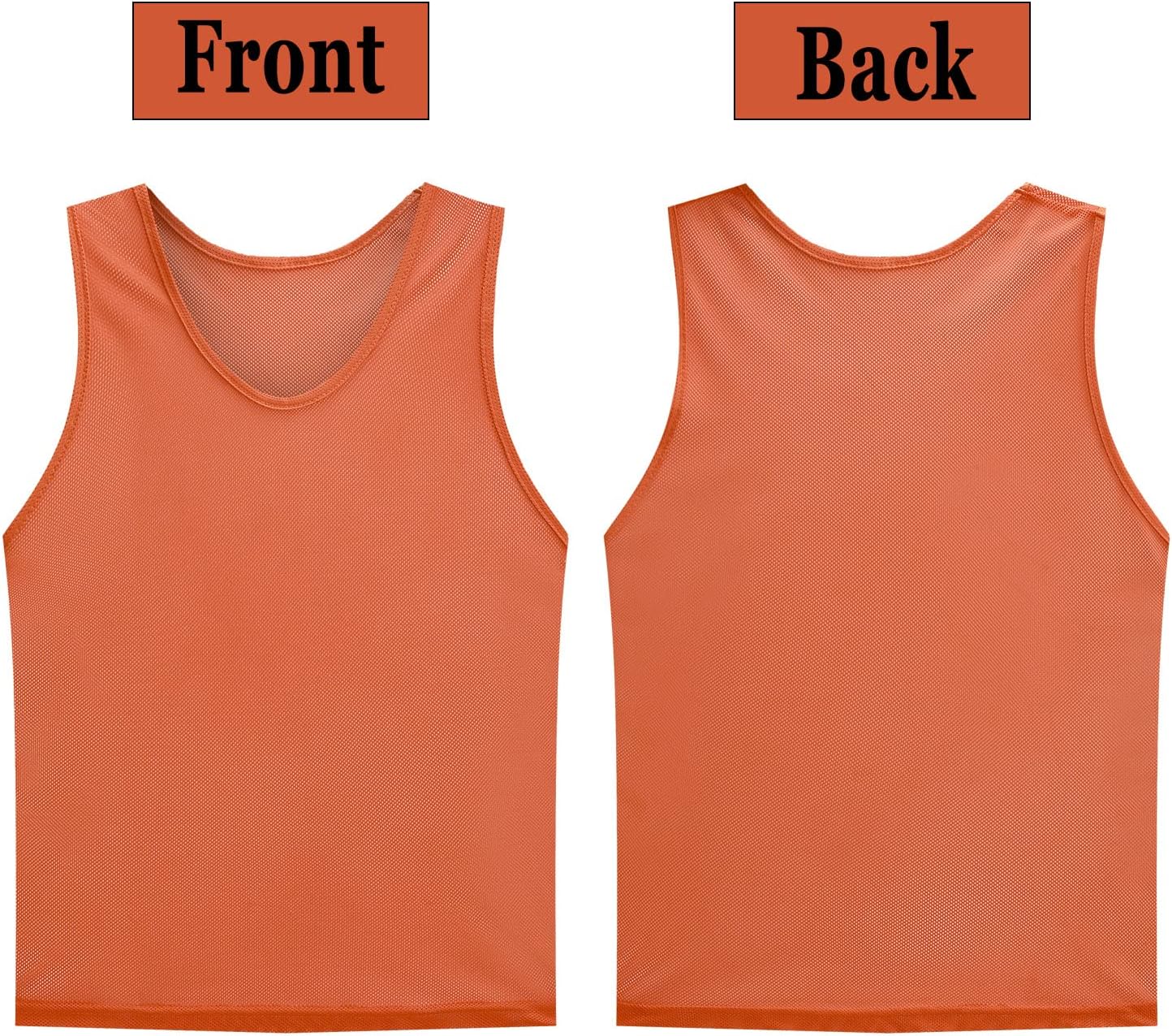 12 Pack Scrimmage Vest/Team Training Jerseys/Sports Pinnies/Practice Jerseys/Soccer Bibs with Carry Bag