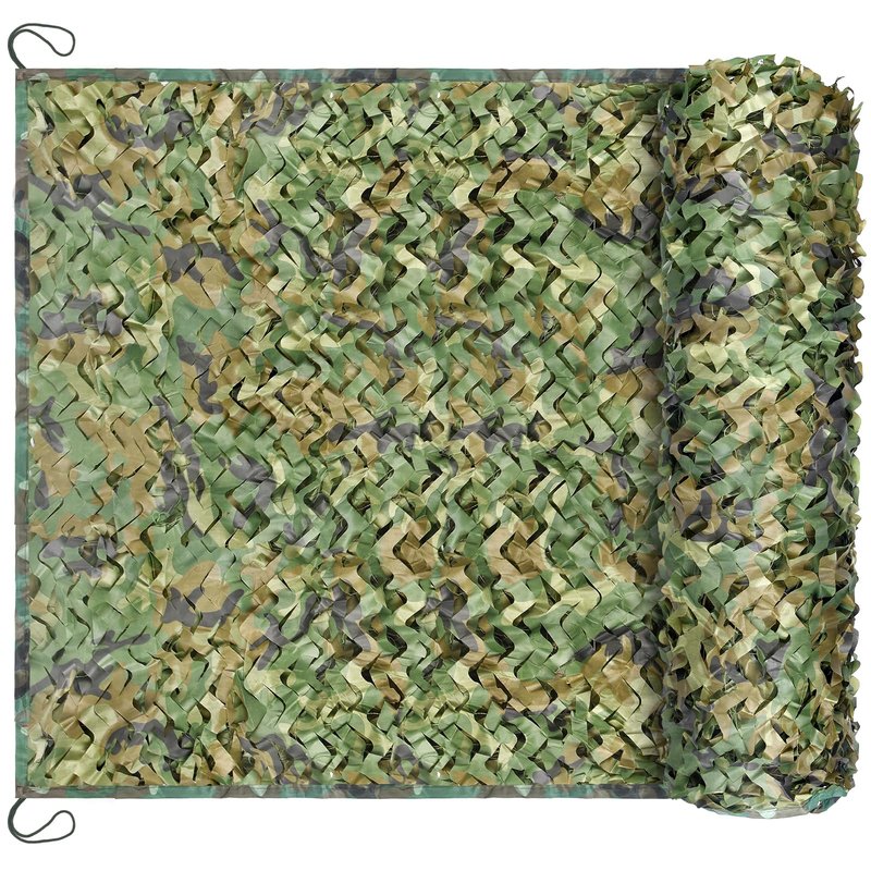 Yeacool Camo Netting Mesh Camouflage Netting Military Surplus Hunting Blind Net for Military Theme Party Decorations Backdrop Sunshade Car Cover Camping Shooting (Woodland Camo, 20ftx20ft, 6m*6m)
