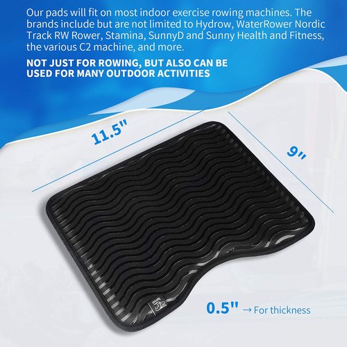 Rower Seat Pad Compatible with Concept 2 Rowing Machine - Anti Slip Rowing Machine Seat Cushion Pad Compatible with Hydrow, Concept2, Waterrower and Other Row Machines - Rower Accessories