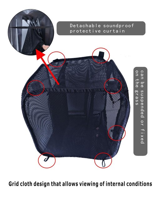 Portable Airsoft Target Tent-Black-Non Lethal with BB Trap Recycle The Ammo Indoor Outdo (40 * 40 * 45)