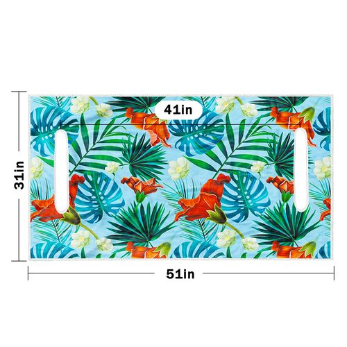 ENYORSEL Golf Cart Seat Covers, Blue Plants Golf Cart Seat Towel Blanket for All EZGO, Yamaha, Club Cars, Icon and More 2/4-seats Cart, 100% Microfiber, Essential Golf Cart Accessories, 51'' x 31''