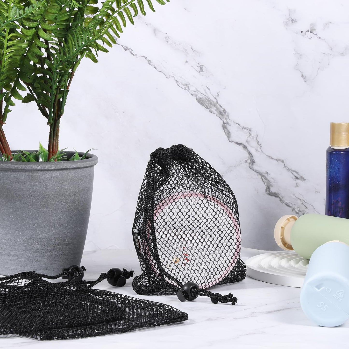 10 Pieces Small Mesh Bags Drawstring Nylon Net Balls Gift Bags 6 X 8 Inch Mini Drawstring Gym Bag Mesh Black Travel Stuff Storage Bag with Cord Lock Closure for Gym Sports Laundry Travel