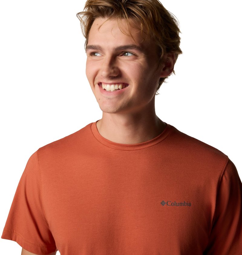 Columbia Mens Thistletown Hills Short Sleeve T-Shirt, Tuscan Heather, 6X