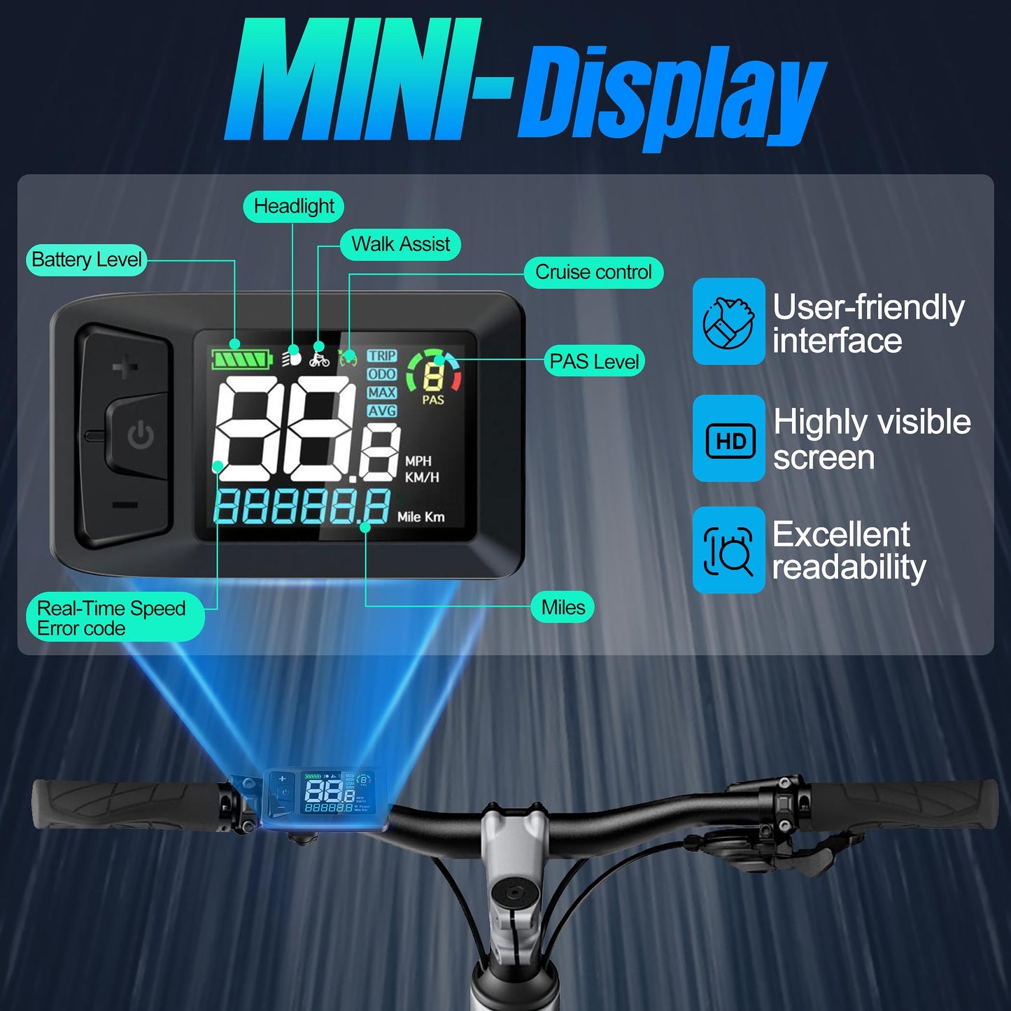 26 Inch Rear Wheel Ebike Conversion Kit – 48V 1000W Motor, 80 N.m Torque, 28 MPH, O.L.D 140 mm