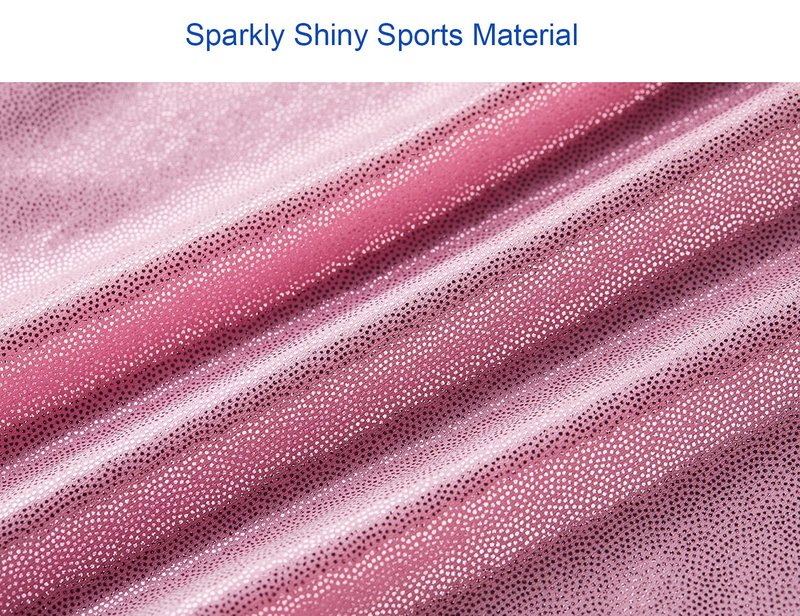 Domusgo Gymnastics Leotards for Girls 4t 5t Pink Sparkly One Piece Tumbling Outfits