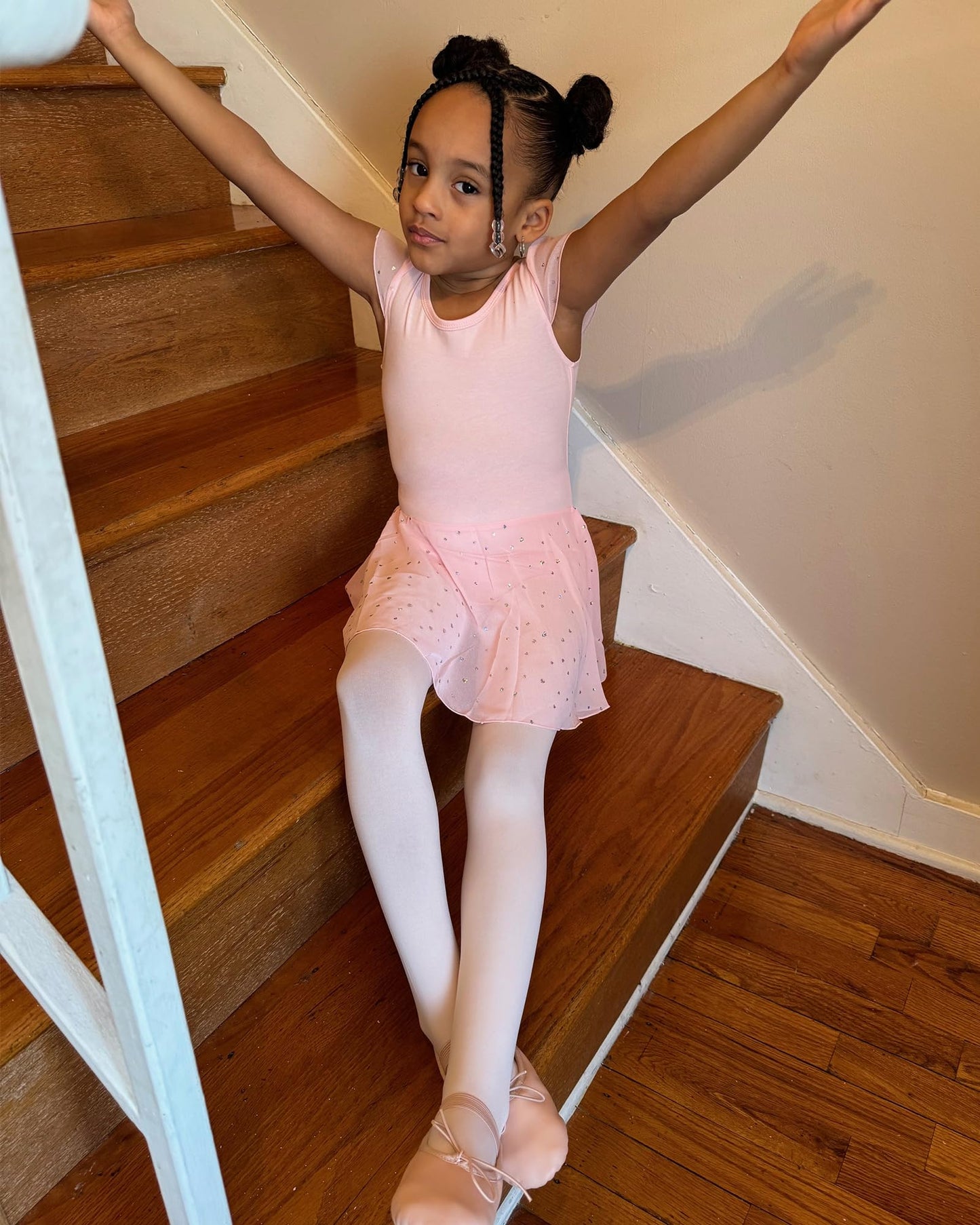 Stelle Girls' Ultra Soft Pro Dance Tight/Ballet Footed Tight(Toddler/Little Kid/Big Kid),WT,XS White