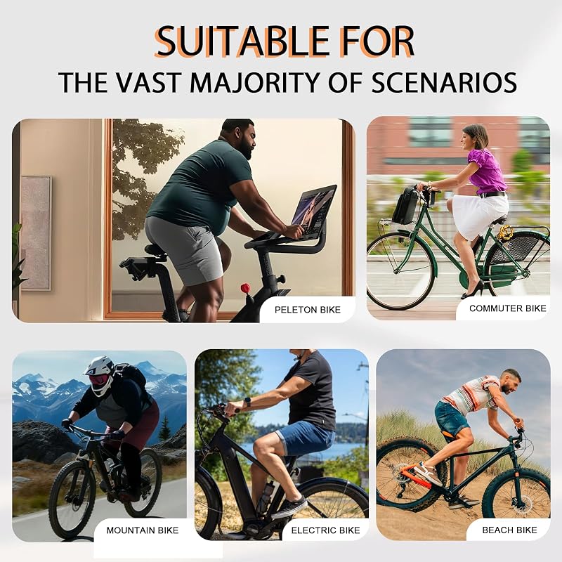 Noseless Oversized Bike Seat 9.44x13in for Men Women - PU Foam Cushion for Peloton & E-Bikes (Brown, 13L-9.4W)