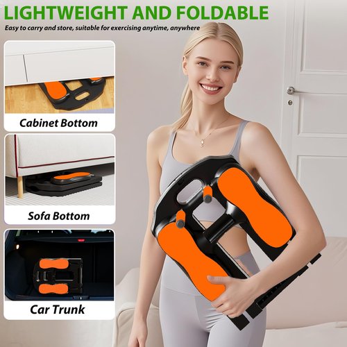 Pilates Board, Foldable Pilates Reformer Machinet with Phone Holder, 7-in-1 Multi-Purpose Portable Pilates Reformer Machine Home Pilates Kit for Home Workout, Fitness, Exercise