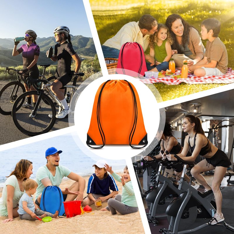 Grneric 28 Pcs Drawstring Backpack Bulk String backpack Drawstring Bags Cinch Sack Gym Sport Traveling String Bag for Men Women