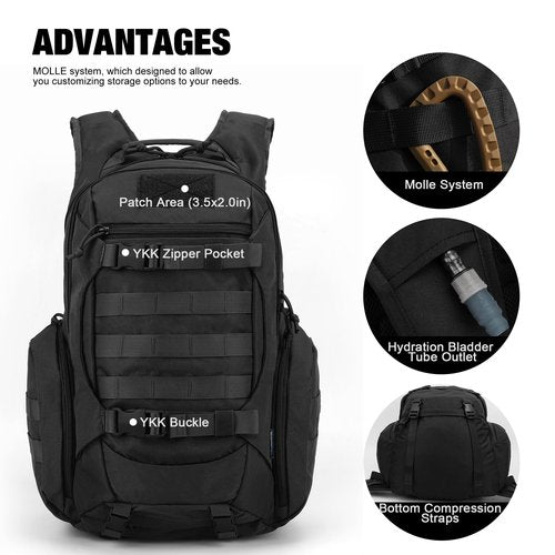 Mardingtop Tactical Backpack for Men,Military Molle Hiking,Motorcycle Backpack,28L EDC